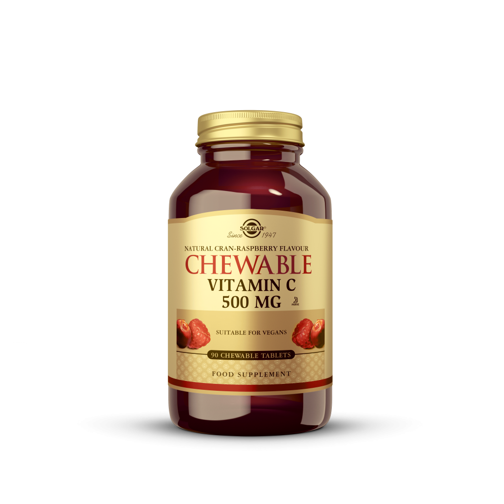 Solgar Vitamin C 500 brusnica malina za zvak A90